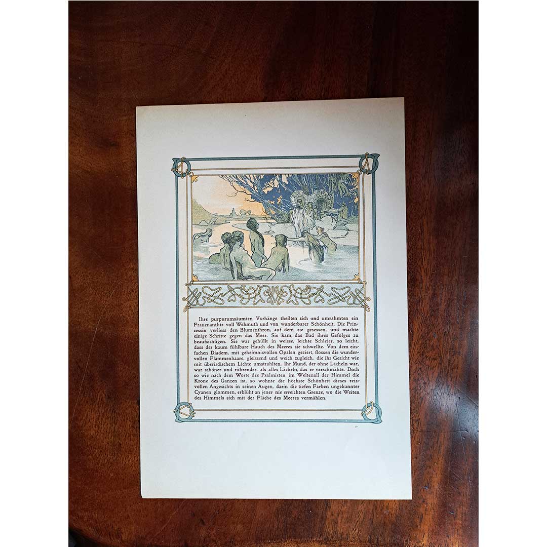 Alphonse Mucha, "Ilse, Princess of Tripoli" illustrations [Part 2, Chapter 1] (both sides No. 59 &amp; 60)