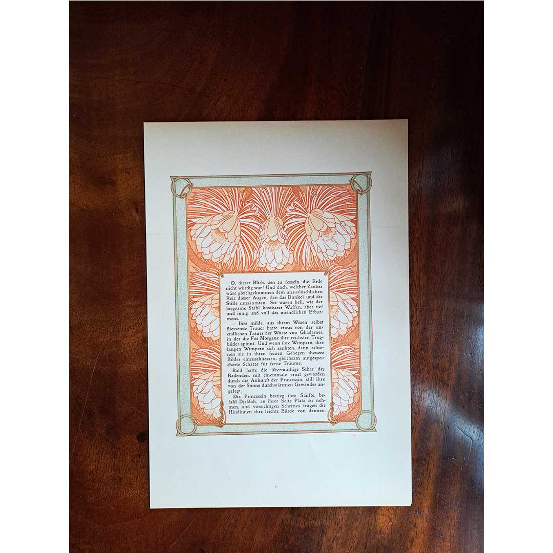 Alphonse Mucha, "Ilse, Princess of Tripoli" illustrations [Part 2, Chapter 1] (both sides No. 59 &amp; 60)