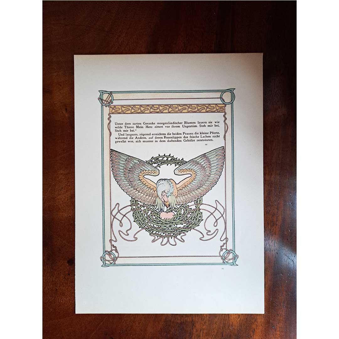 Alphonse Mucha, illustrations for "Ilse, Princess of Tripoli" [Part 2, Chapter 1, Last] (both sides, No. 65 &amp; 66)