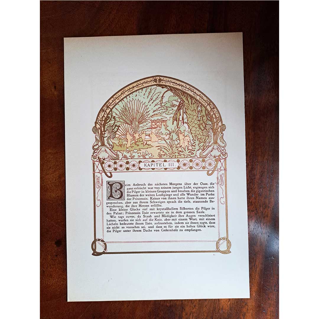 Alphonse Mucha, "Ilse, Princess of Tripoli" illustrations [Part 2, Chapter 3] (both sides No. 81 &amp; 82)