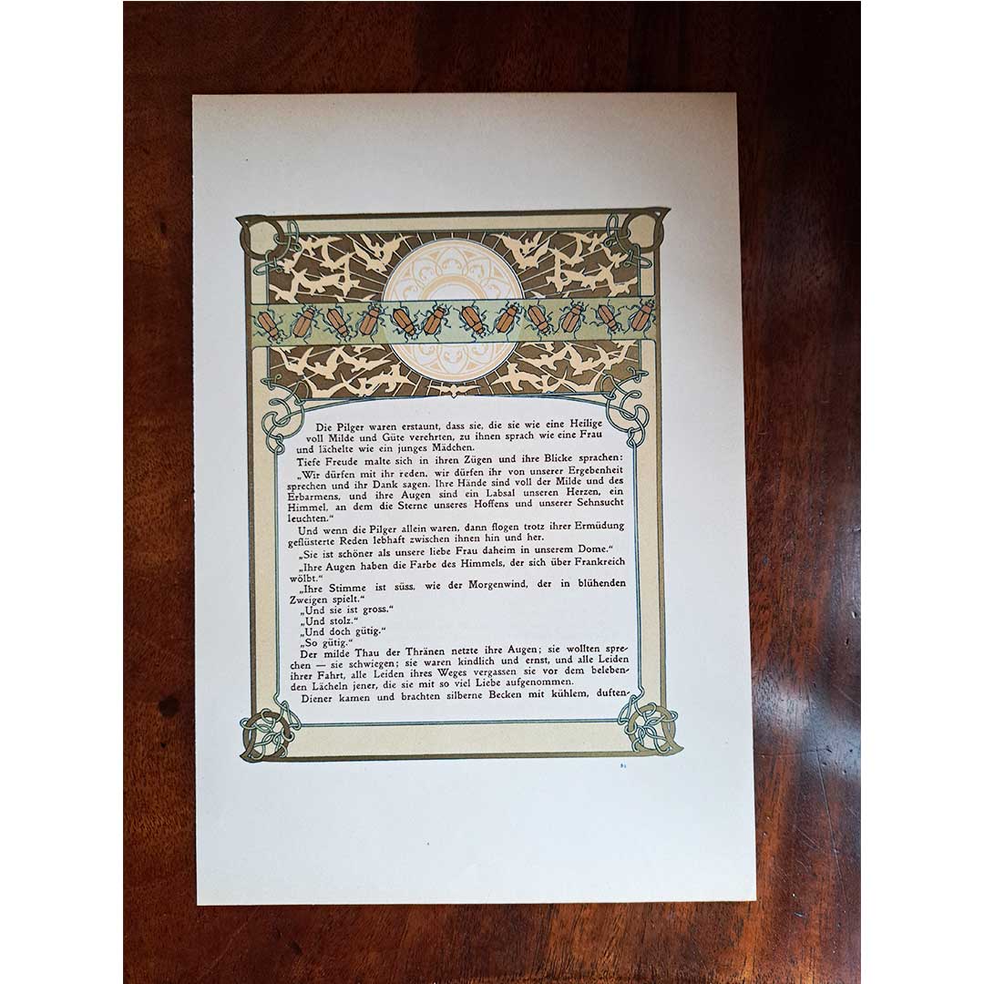 Alphonse Mucha, "Ilse, Princess of Tripoli" illustrations [Part 2, Chapter 3] (both sides No. 81 &amp; 82)