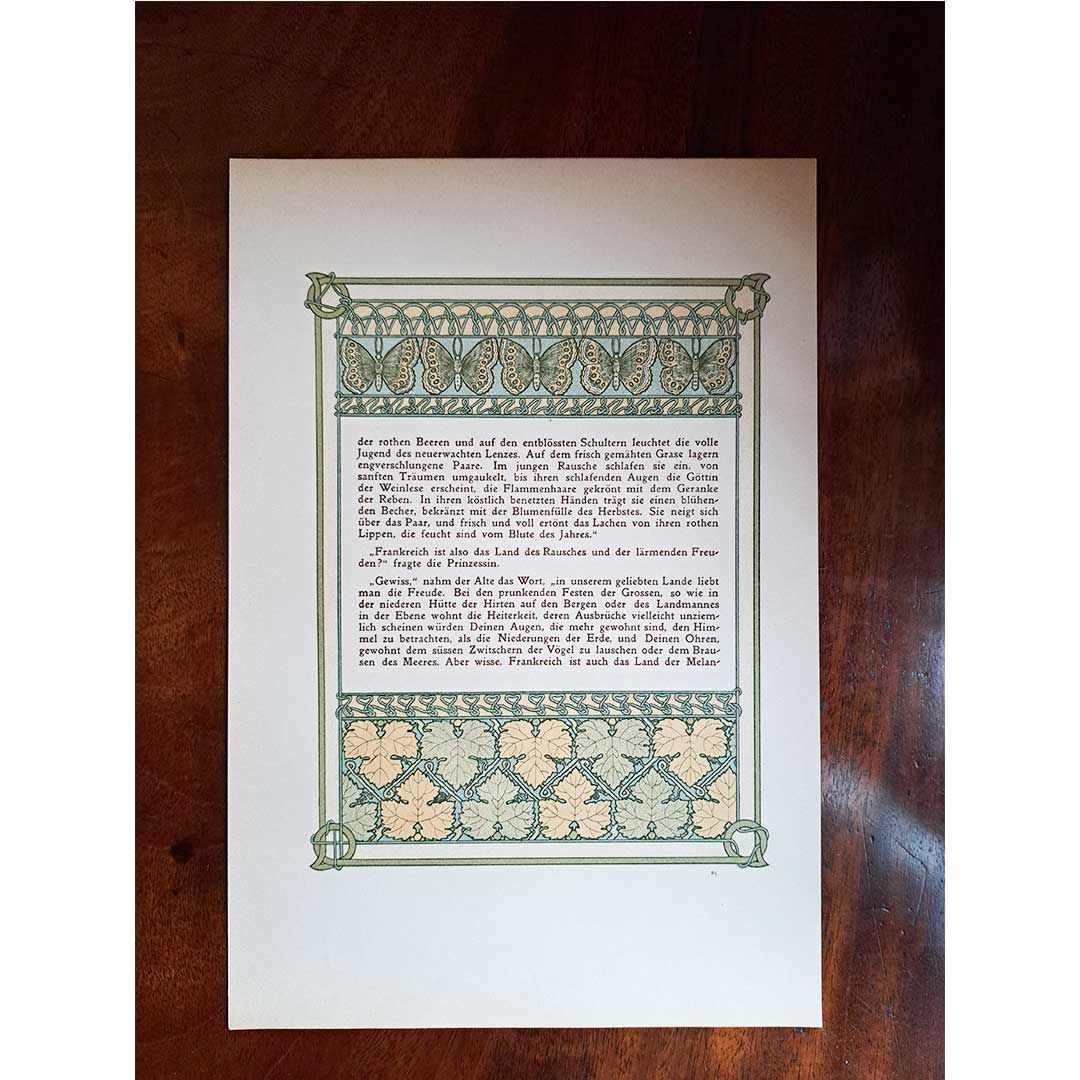 Alphonse Mucha, "Ilse, Princess of Tripoli" illustrations [Part 2, Chapter 3] (both sides No. 85 &amp; 86)