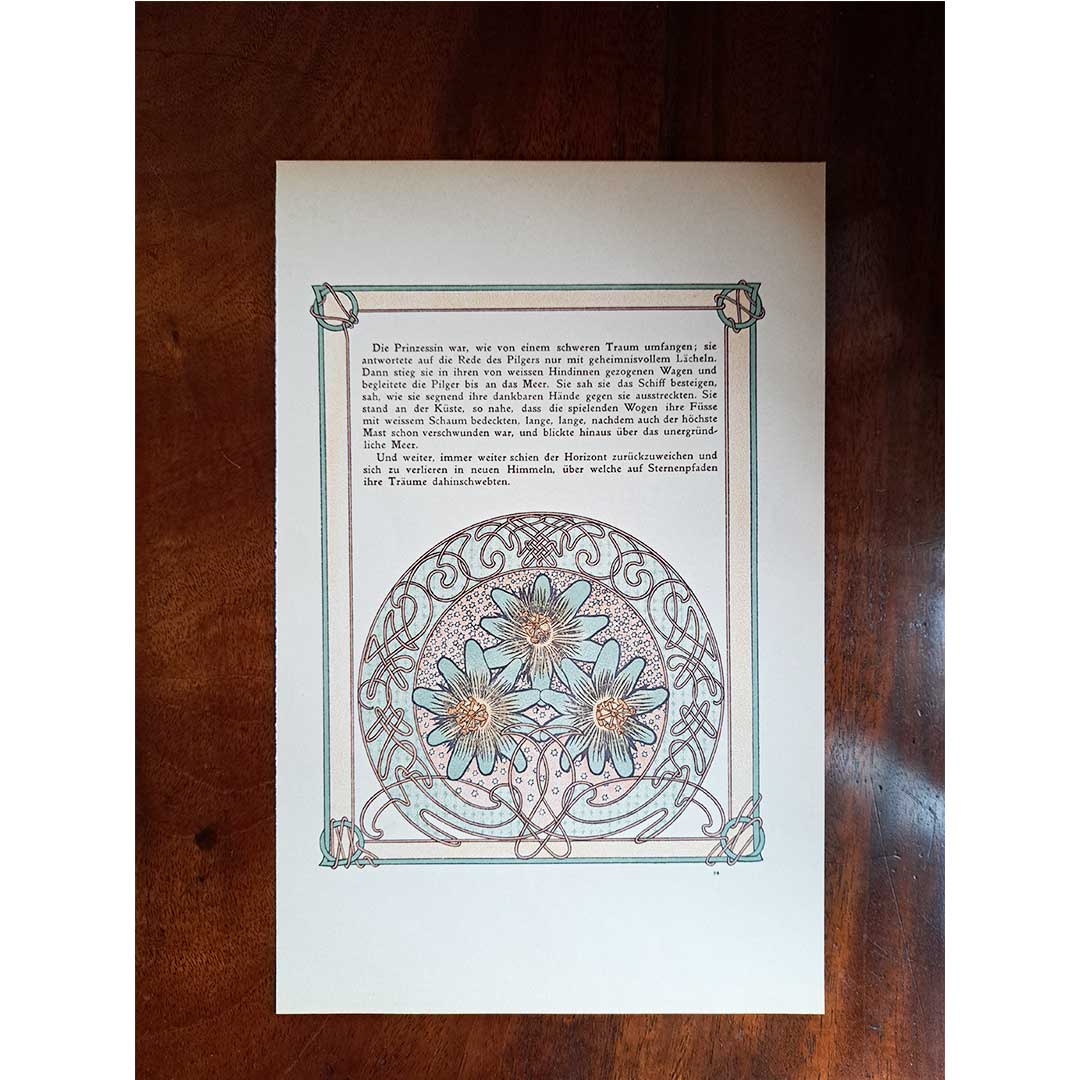 Alphonse Mucha, illustrations for "Ilse, Princess of Tripoli" [Part 2, Chapter 3, last] (both sides, No. 93 &amp; 94)