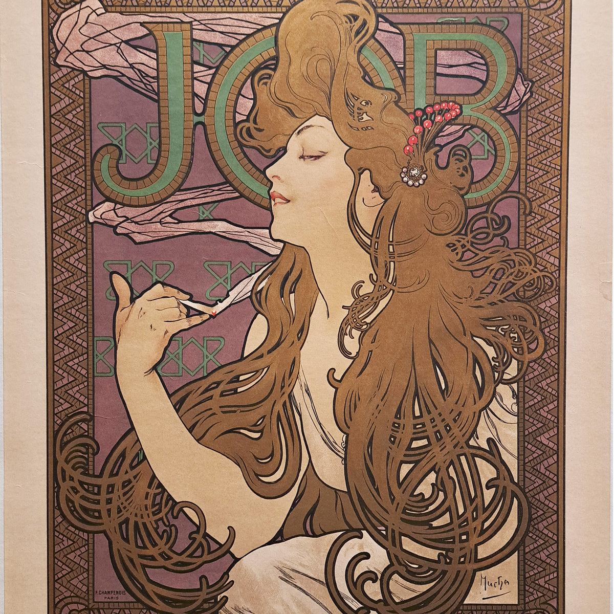 alphonse mucha cigarette job Rolling Papers Mucha Job 1896 - Vintage
