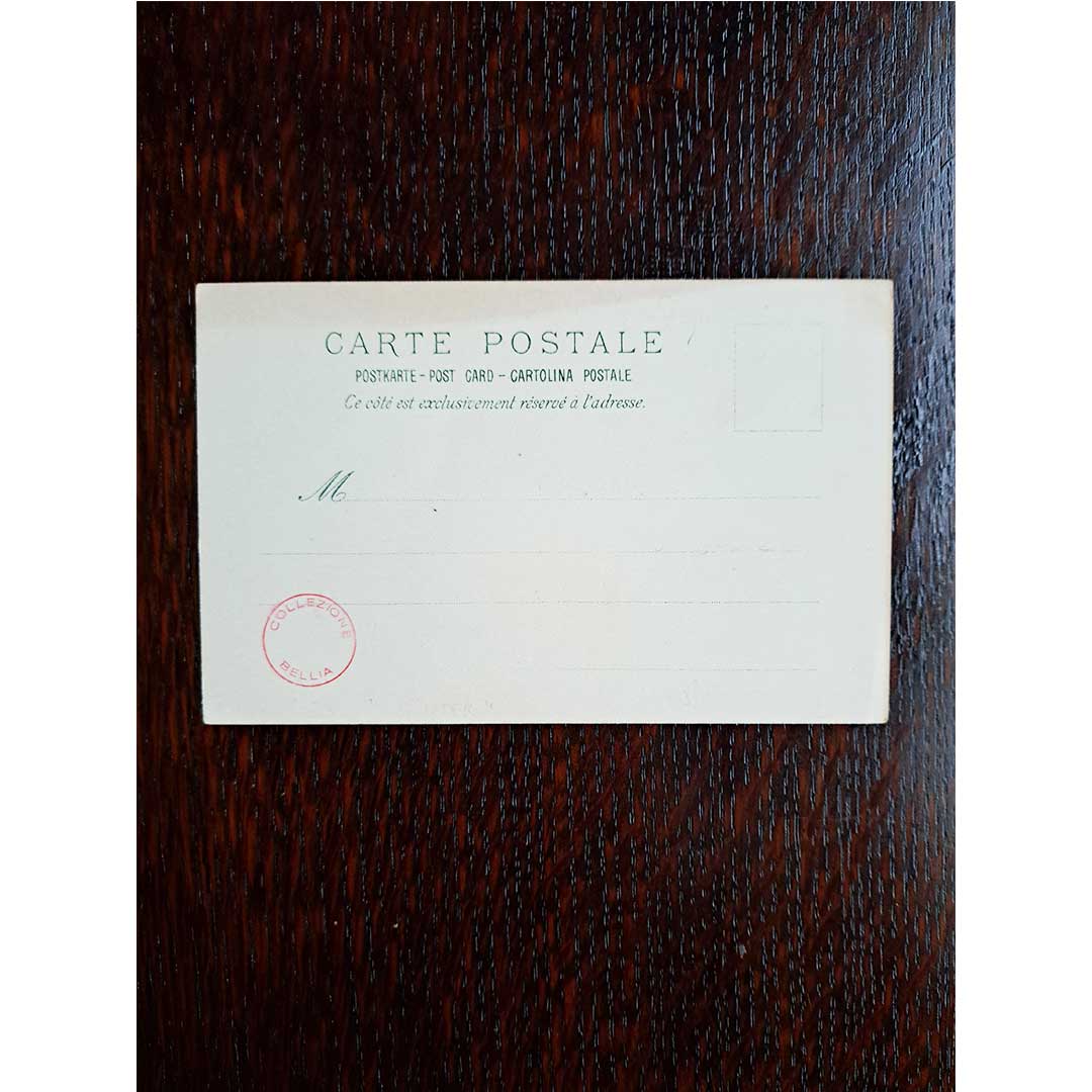 アルフォンス・ミュシャ ≪冬―四季≫ ベリアコレクション 1900年　アンティーク絵はがき