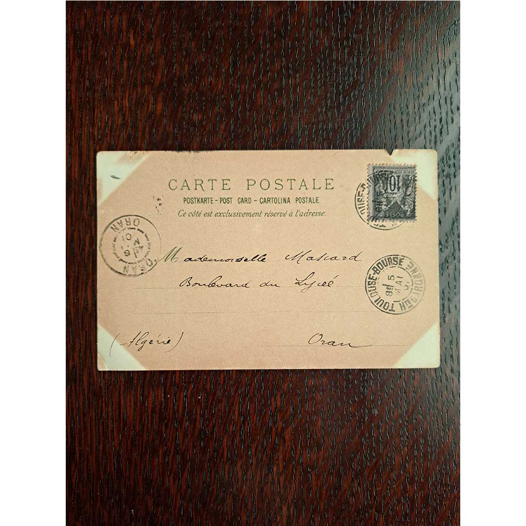 アルフォンス・ミュシャ ≪ココリコ≫ミュシャについて書かれた2通の手紙  1901年消印　アンティーク絵はがき