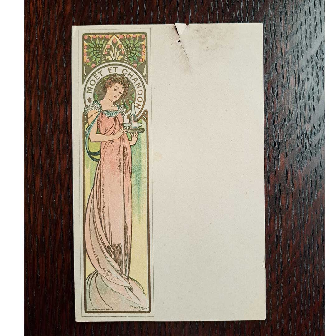 アルフォンス・ミュシャ ≪モエ・エ・シャンドン　メニュー≫ 1900年