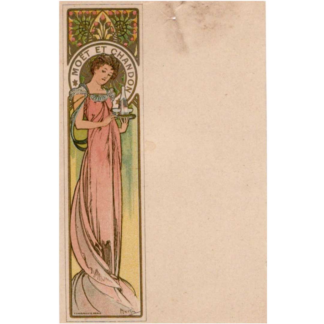 アルフォンス・ミュシャ ≪モエ・エ・シャンドン　メニュー≫ 1900年