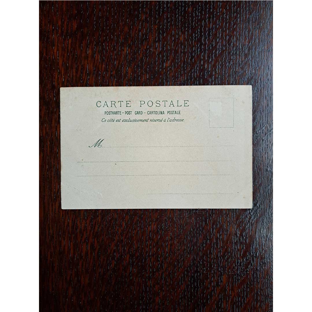 アルフォンス・ミュシャ ≪一月≫ 1900年 アンティーク絵はがき