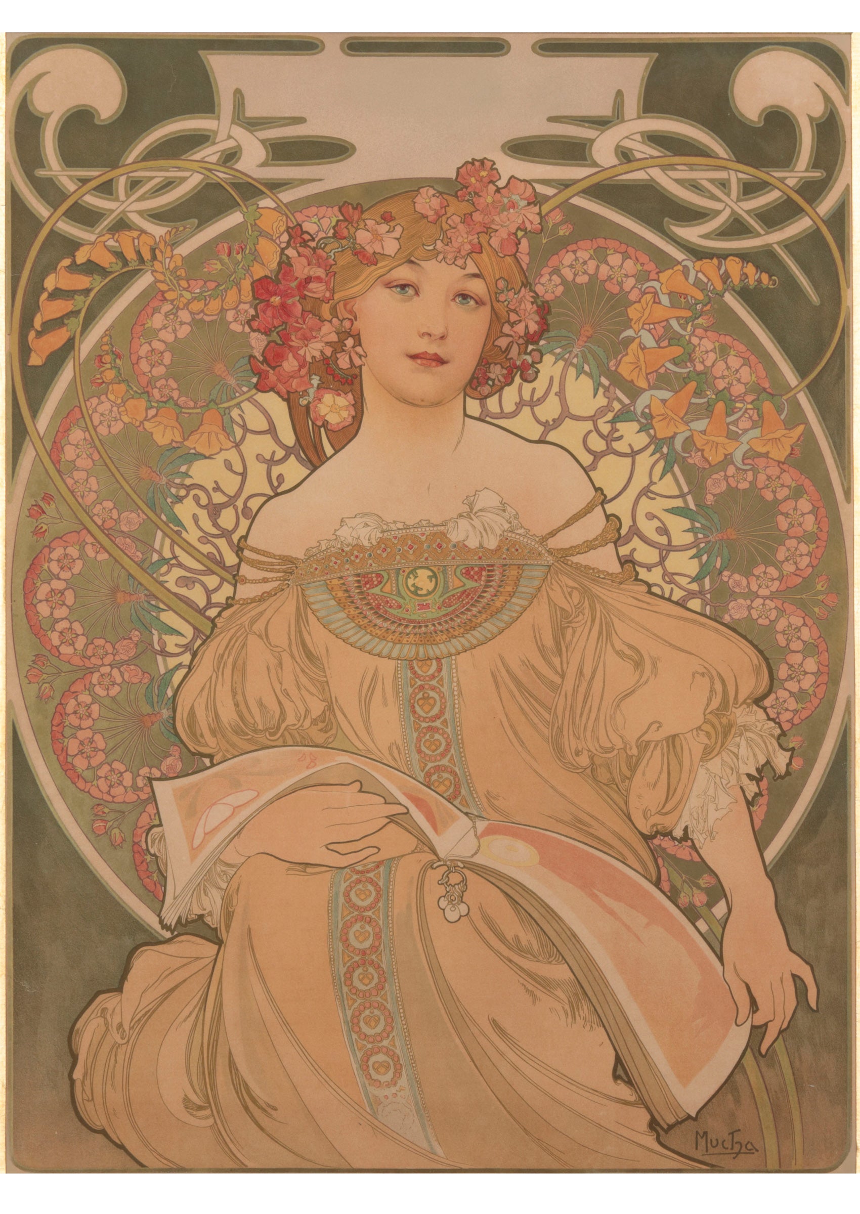 アルフォンス・ミュシャ ≪夢想≫ 1897年 リトグラフ