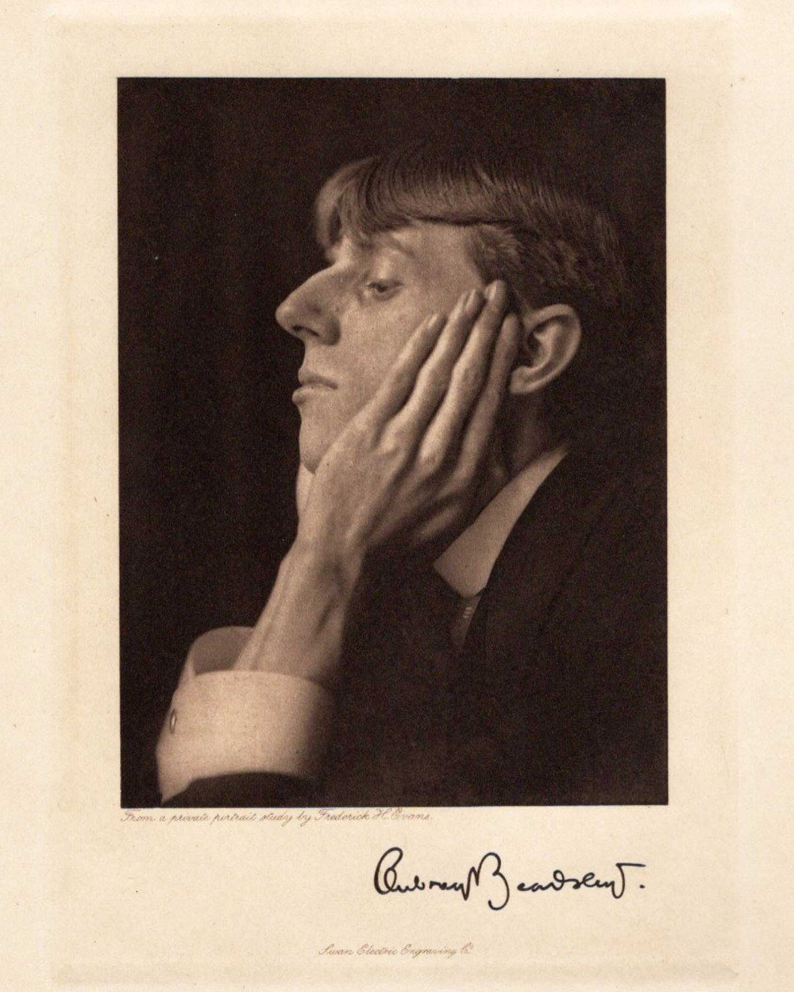 写真｜オーブリー・ビアズリー（フレデリック・エヴァンス撮影）1899年初版 ジョン・レーン版画集より