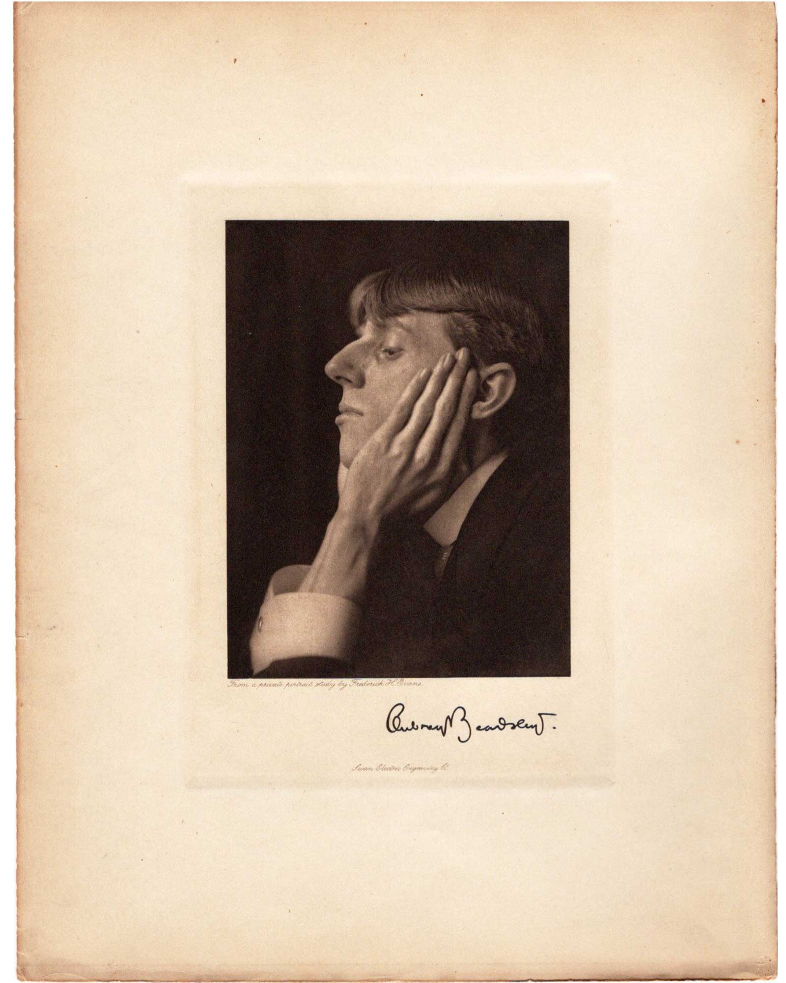 写真｜オーブリー・ビアズリー（フレデリック・エヴァンス撮影）1899年初版 ジョン・レーン版画集より 