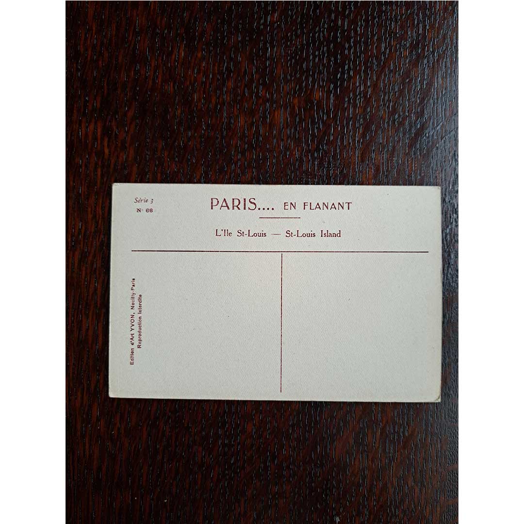 《パリ　サン・ルイ島》｜ 1910年頃 アンティーク写真絵はがき