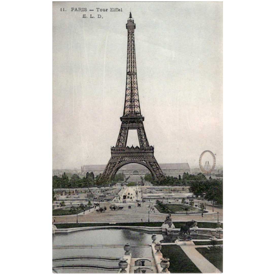 パリ エッフェル塔》｜ 1910年頃 アンティーク写真絵はがき