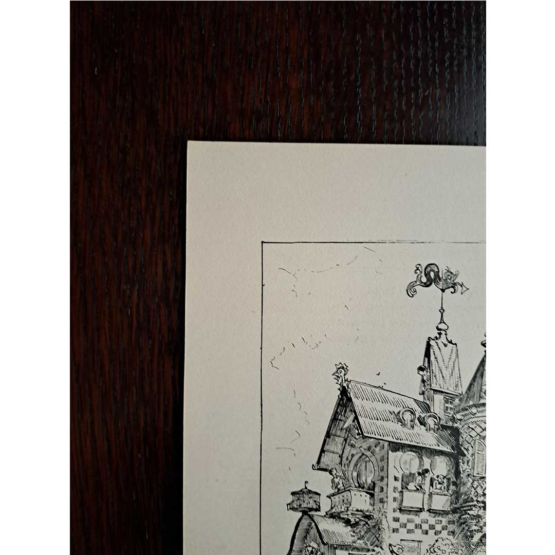 Albert Robida, "Rotating House in the Sky" from "20th Century"