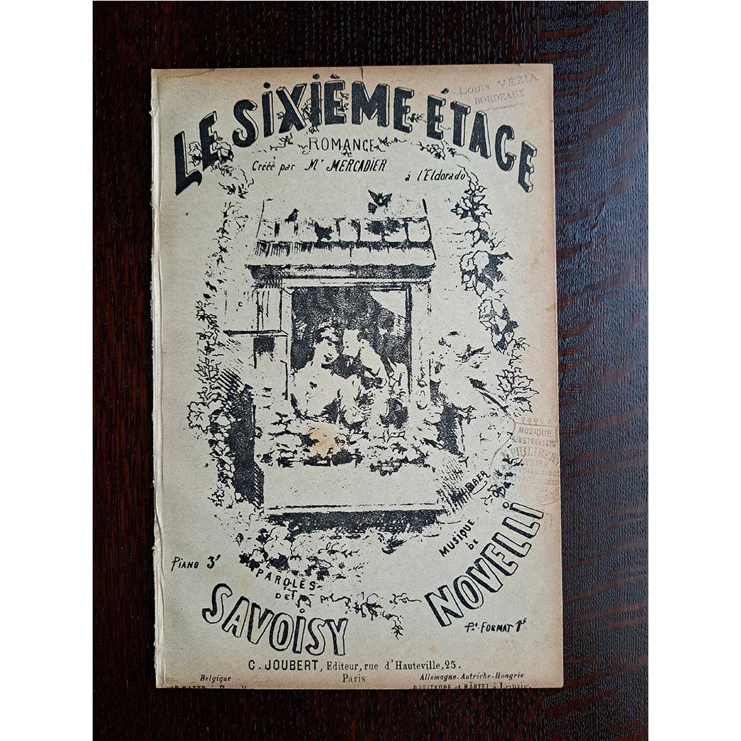 "The Sixth Floor" ca.1900, chanson sheet music