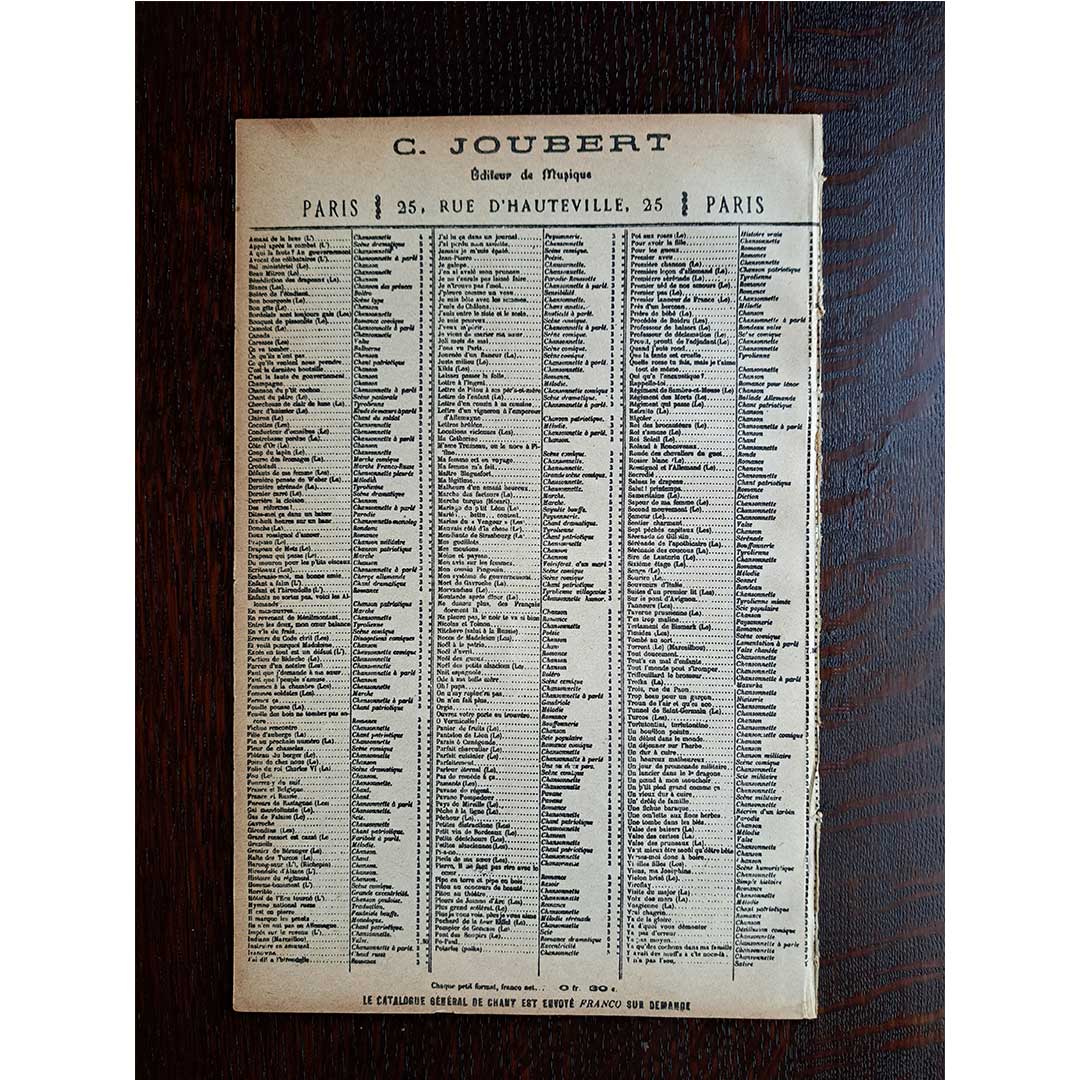 "The Sixth Floor" ca.1900, chanson sheet music