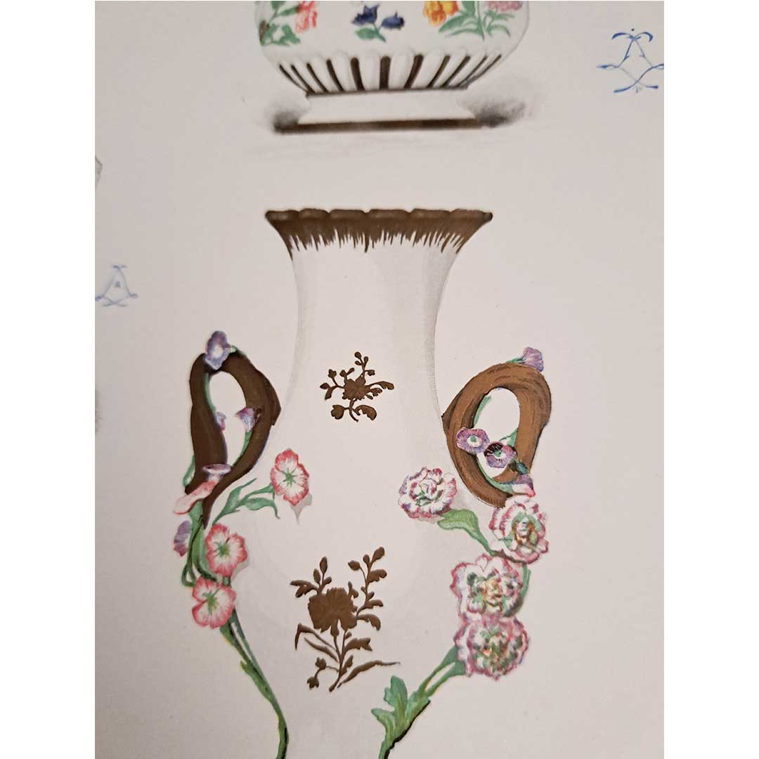 Sevres soft porcelain "DEBUTS DE LA FABRICATION" (early production) Plate No. 12