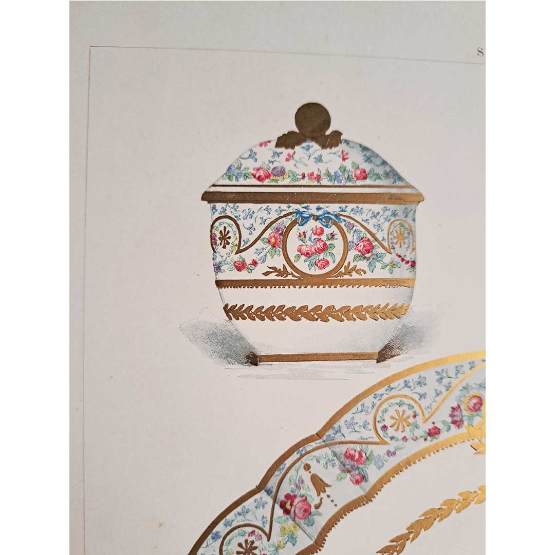 セーブルの軟質磁器「ティーセット」プレートNo.13