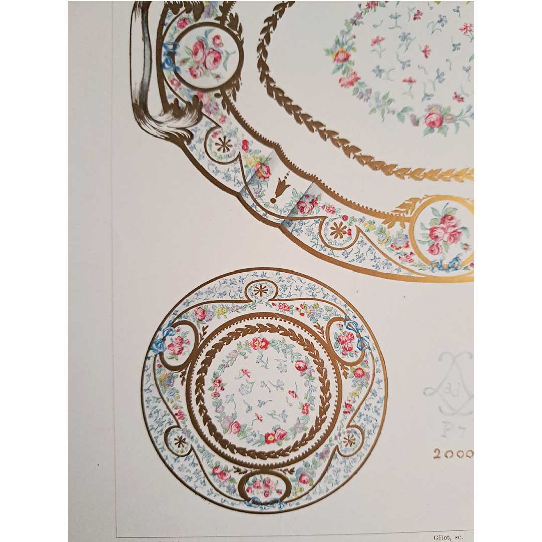 セーブルの軟質磁器「ティーセット」プレートNo.13