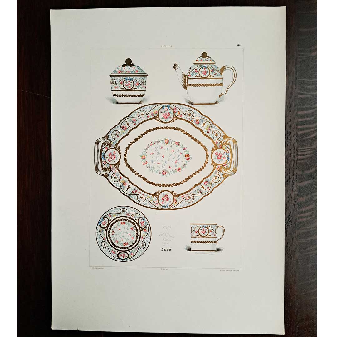 セーブルの軟質磁器「ティーセット」プレートNo.13