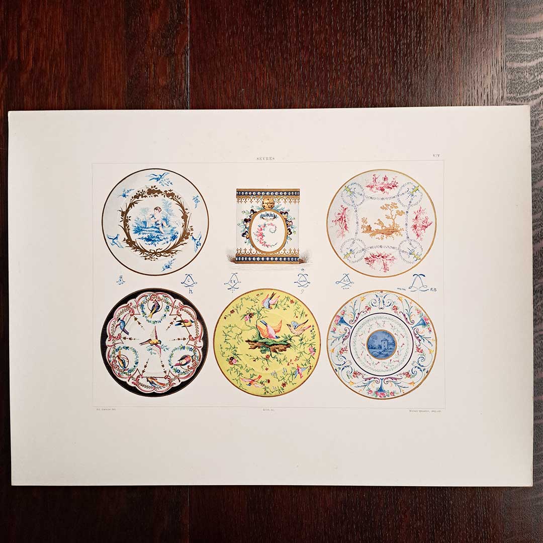 Sèvres soft-paste porcelain "Exceptional decoration" plate No. 14