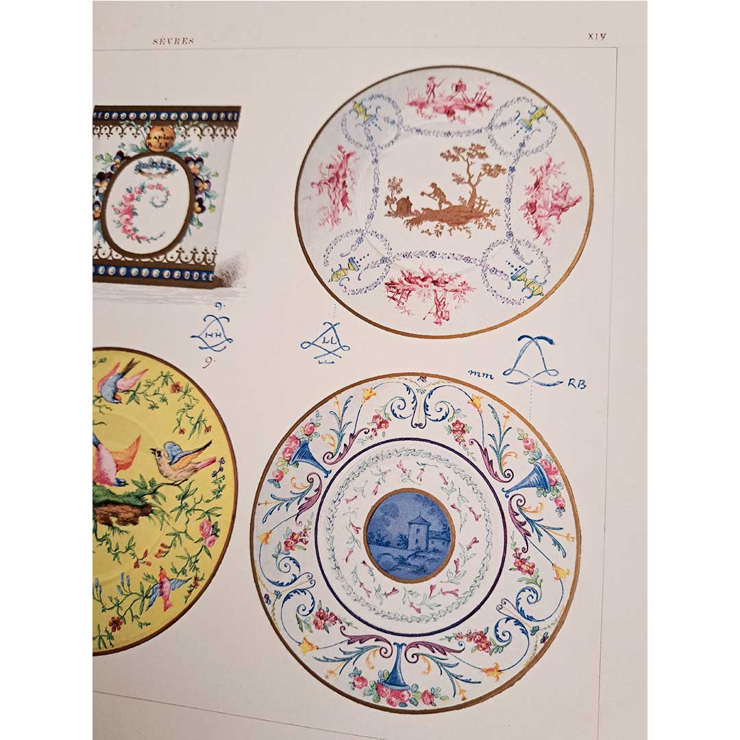 Sèvres soft-paste porcelain "Exceptional decoration" plate No. 14