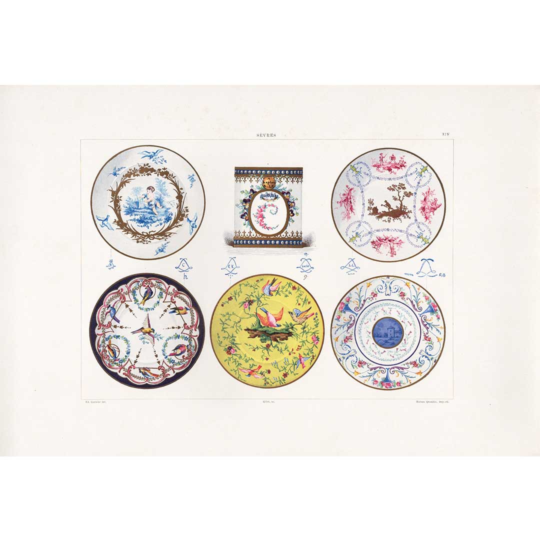 Sèvres soft-paste porcelain "Exceptional decoration" plate No. 14