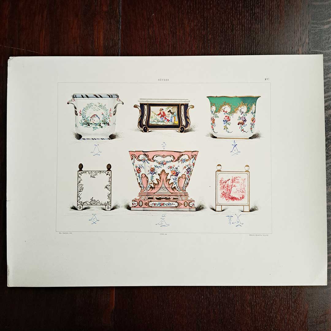 Sèvres soft porcelain "Planter" plate No. 16