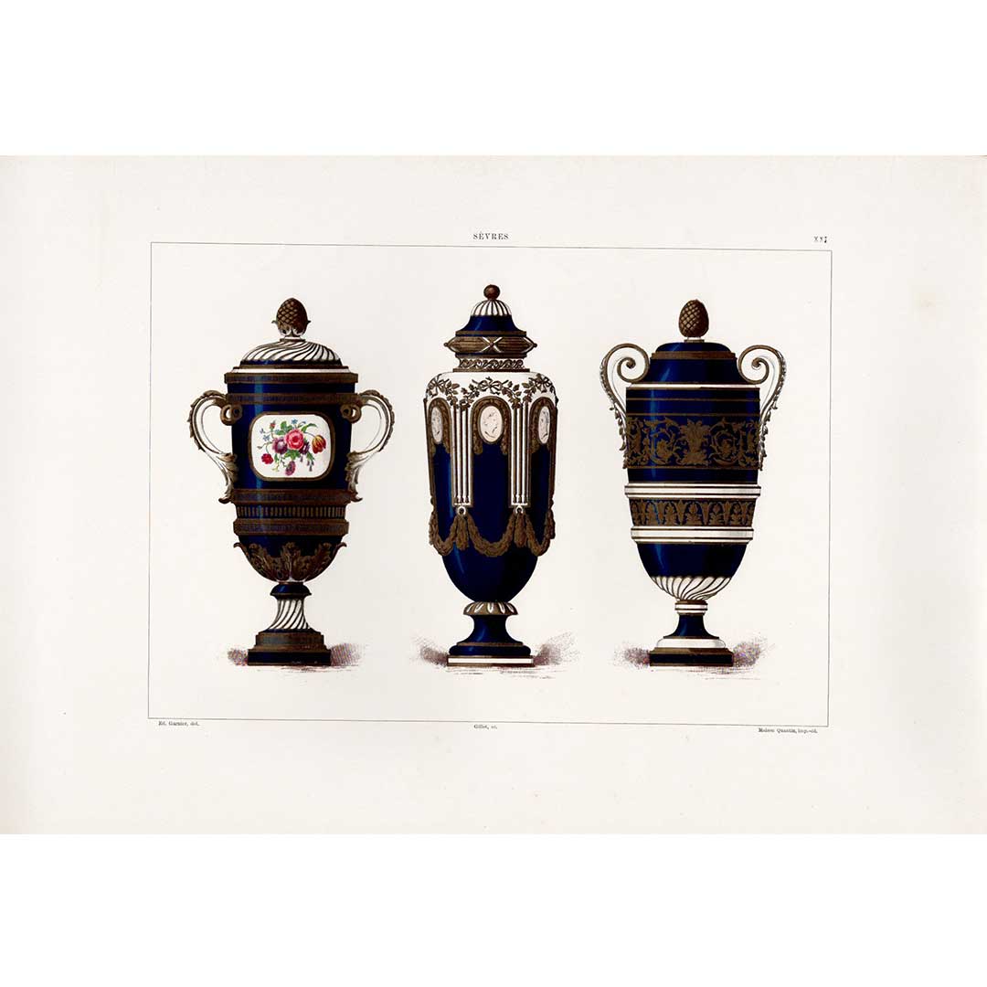 Sèvres soft porcelain "Vase presented to Tipu Sultan by Louis XVI" Plate No. 31