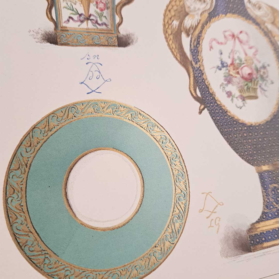 Sèvres soft porcelain "Sèvres porcelain commemorating the birth of Louis-Joseph, eldest son of Louis XVI and Marie Antoinette" Plate No. 24