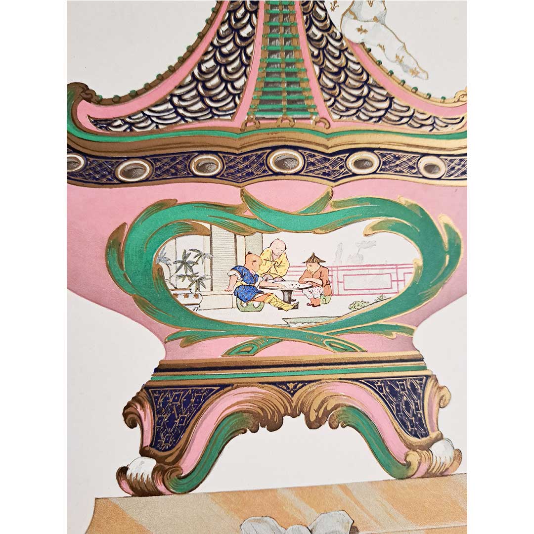 Sèvres soft porcelain plate No. 25 "Vase also called a ship's mast"