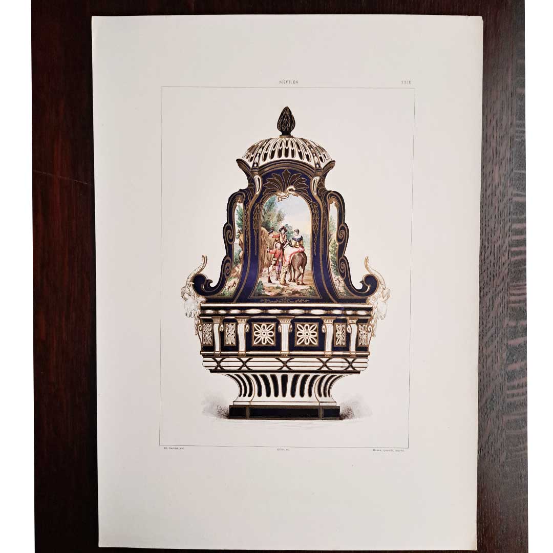 Sèvres soft porcelain "Copenhagen Vase" plate No. 29