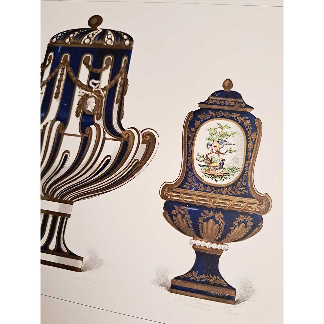 Sèvres soft porcelain "Three Vases" plate No. 31