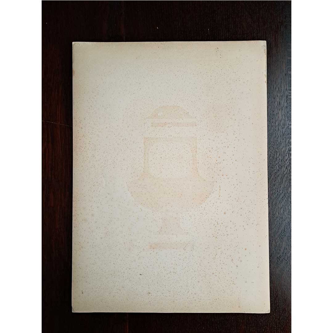 Sèvres soft porcelain "Vase decorated with animals - cats, dogs and birds" plate no. 33