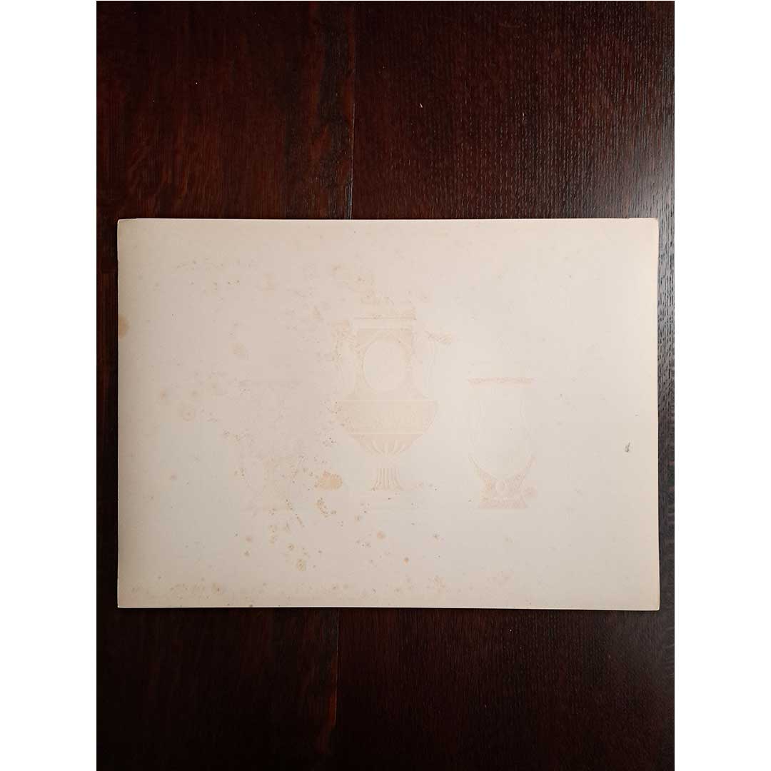 Sèvres soft-paste porcelain "Vase and flower pot" plate No. 36