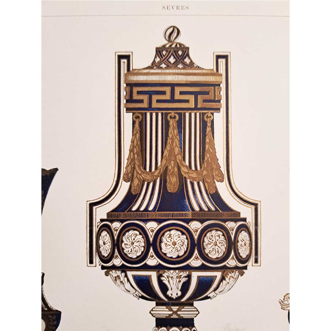 Sèvres soft porcelain "Vase" plate No. 39