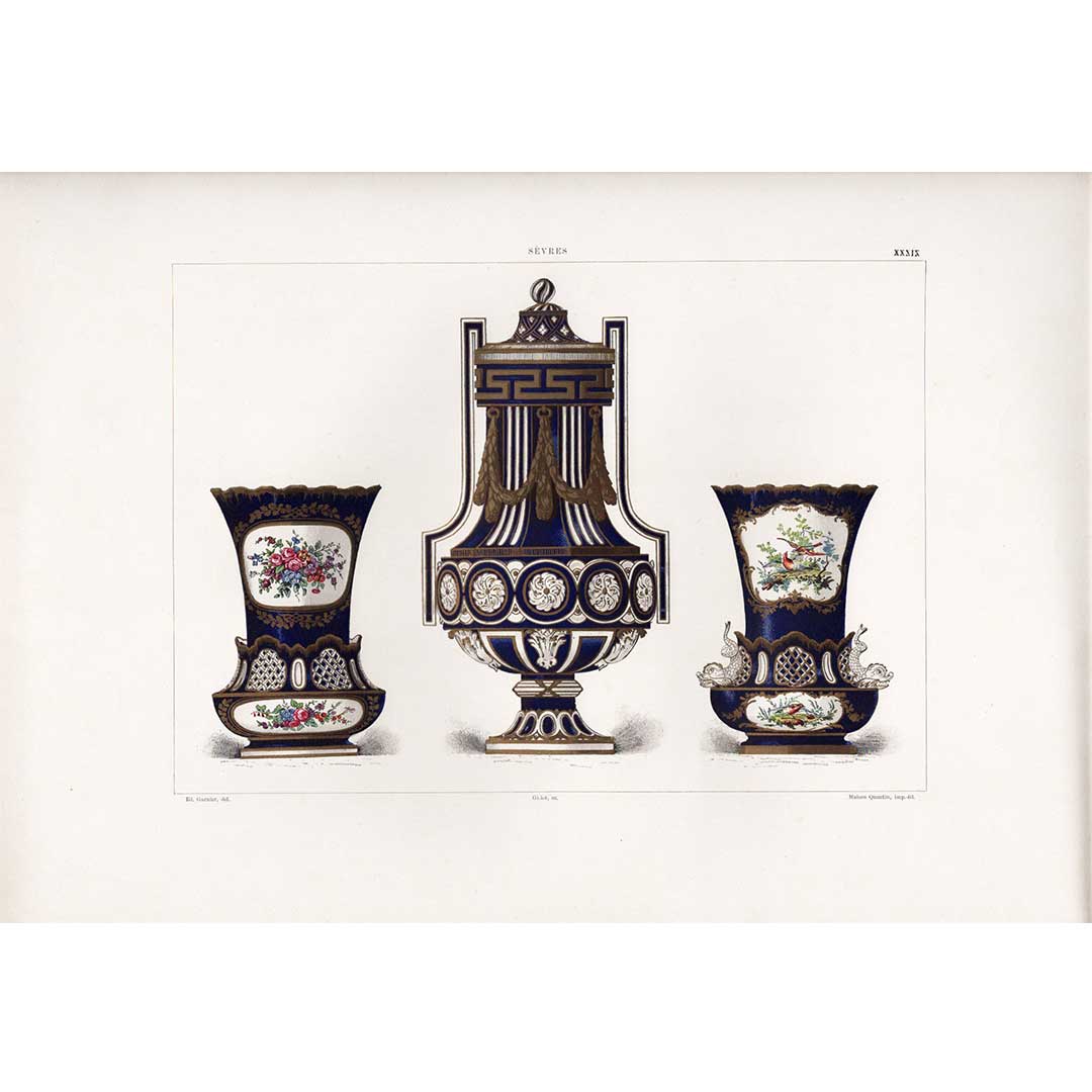 Sèvres soft porcelain "Vase" plate No. 39