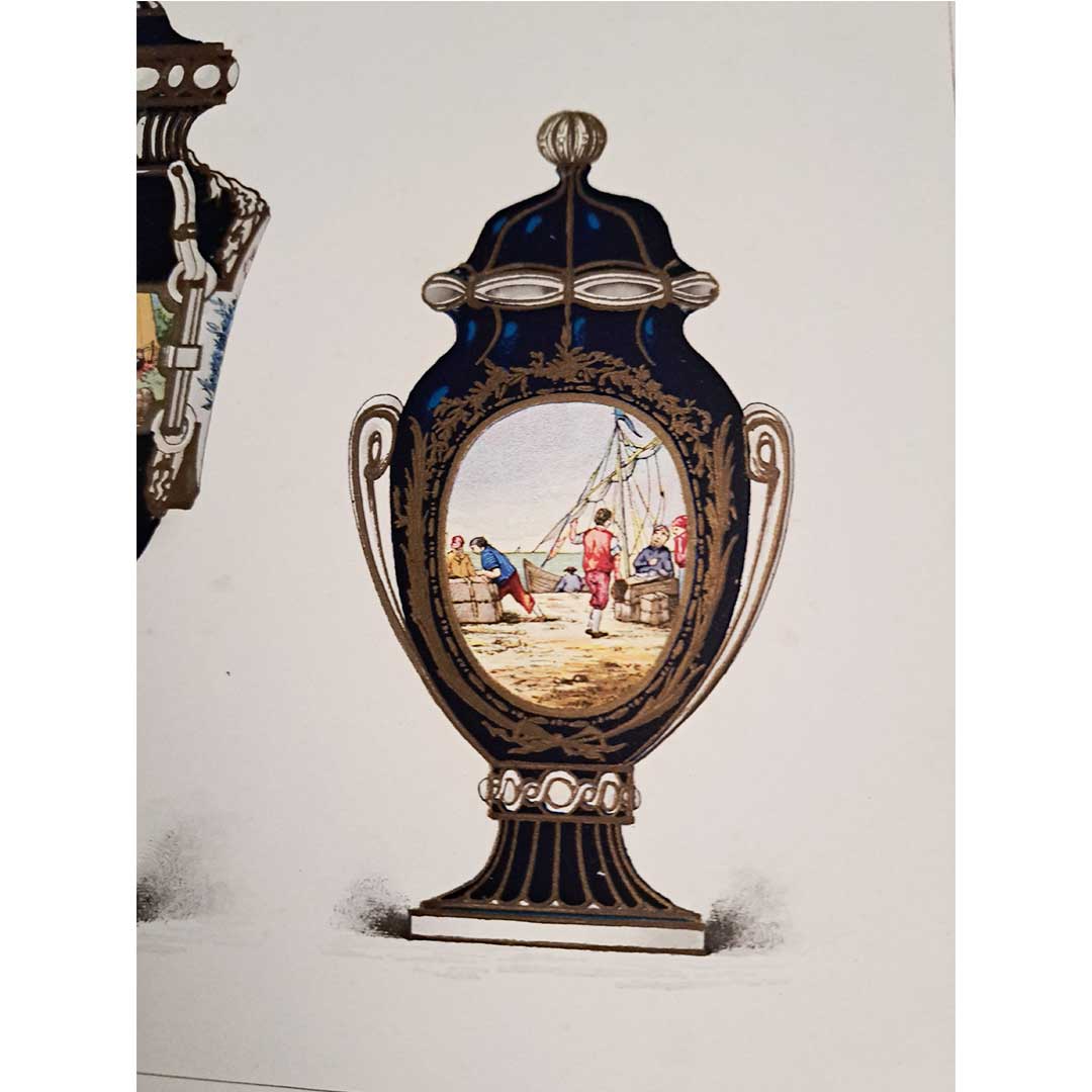 Sèvres soft porcelain "Vase" plate No. 40