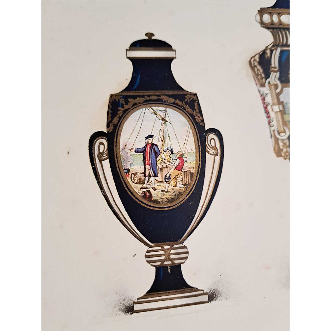 Sèvres soft porcelain "Vase" plate No. 40