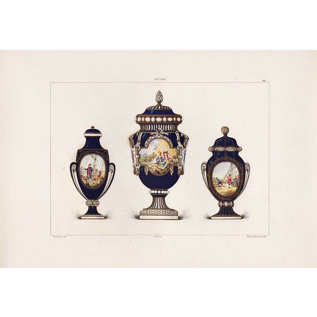 Sèvres soft porcelain "Vase" plate No. 40