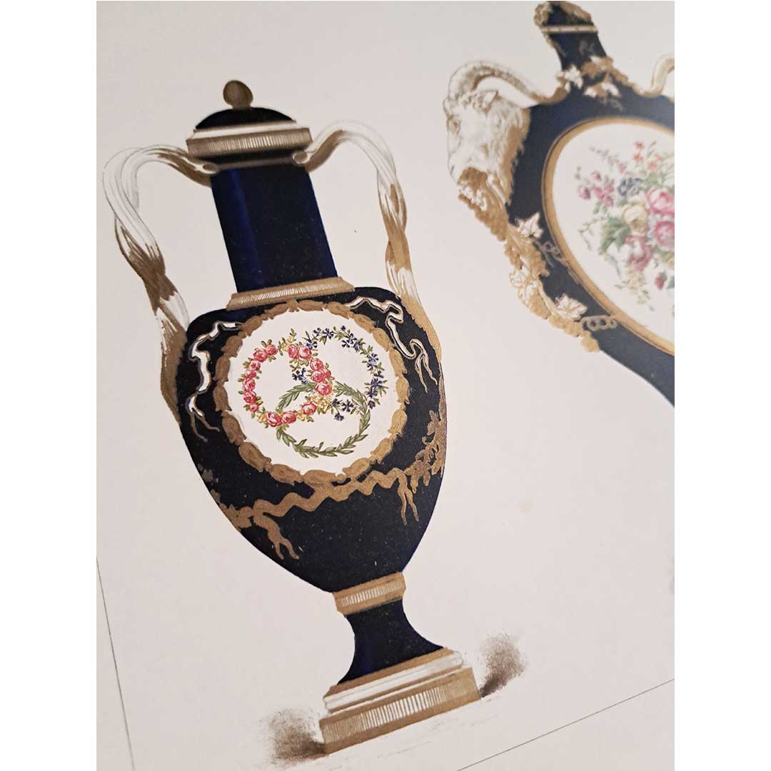 Sèvres soft porcelain "Vase" plate No. 41