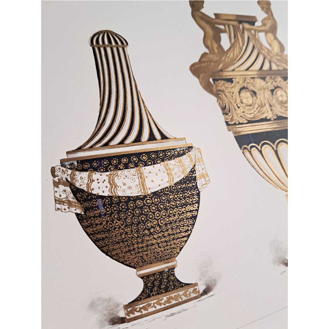 Sèvres soft-paste porcelain "Vase" plate No. 42