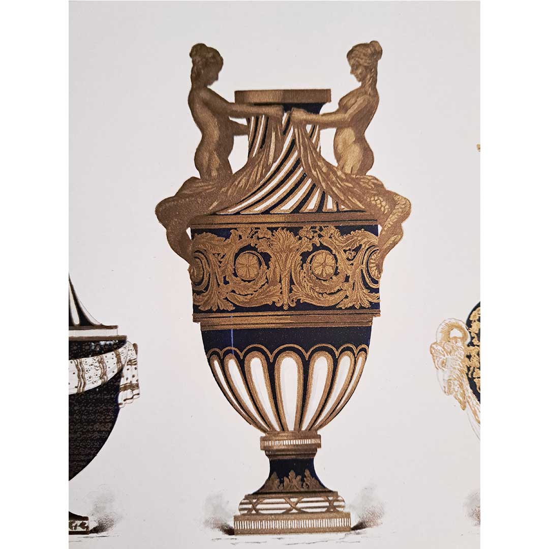 Sèvres soft-paste porcelain "Vase" plate No. 42