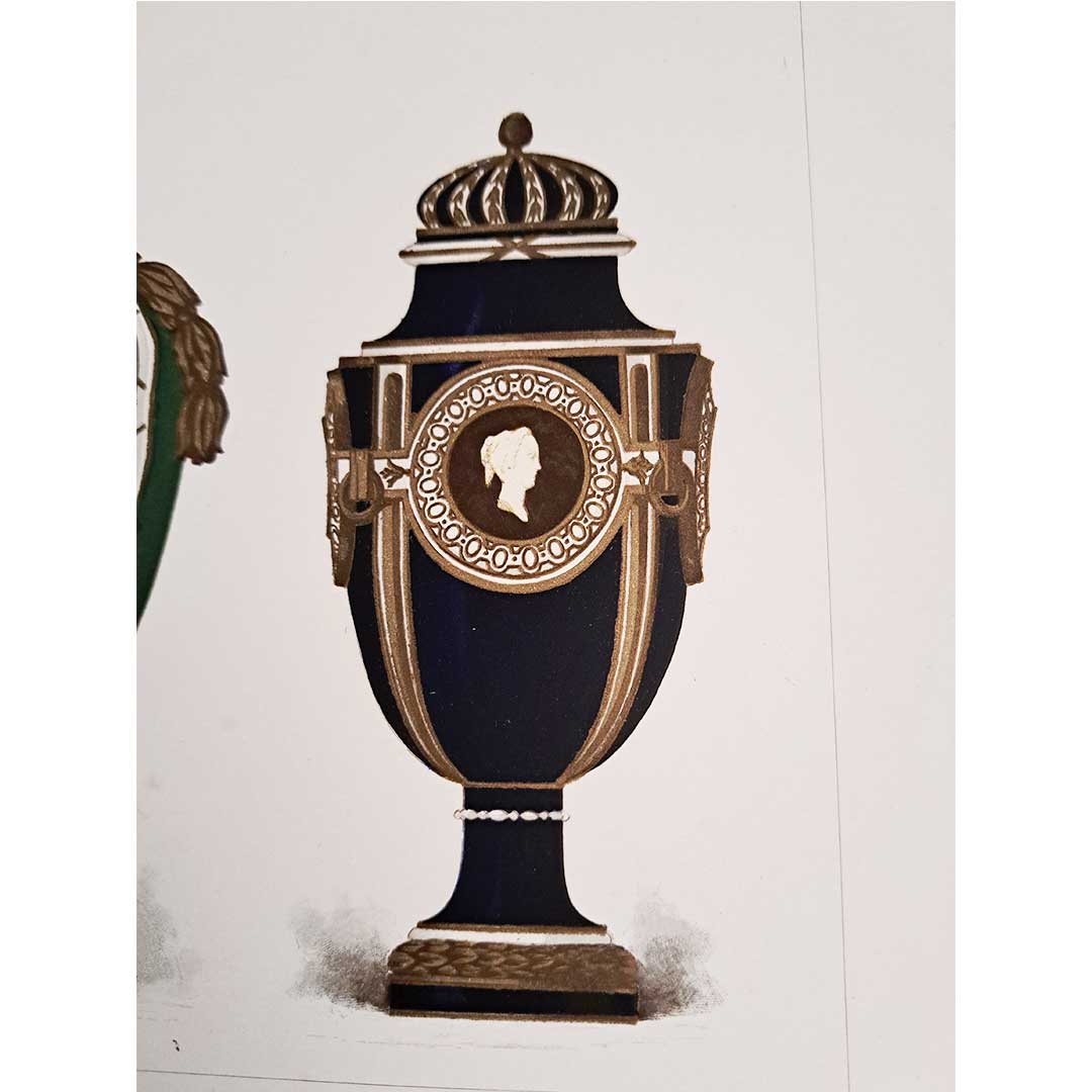 Sèvres soft porcelain "Vase" plate No. 43