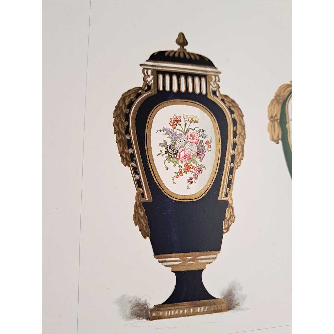 Sèvres soft porcelain "Vase" plate No. 43