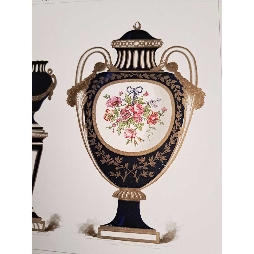 Sèvres soft porcelain "Vase" plate No. 44