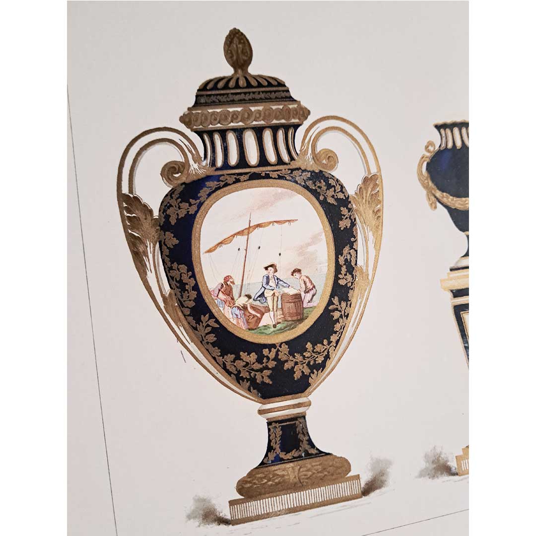 Sèvres soft porcelain "Vase" plate No. 44