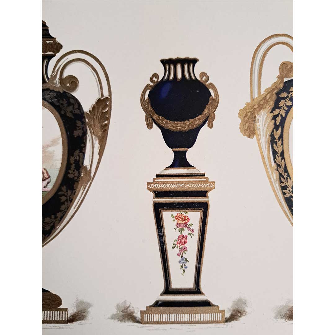 Sèvres soft porcelain "Vase" plate No. 44