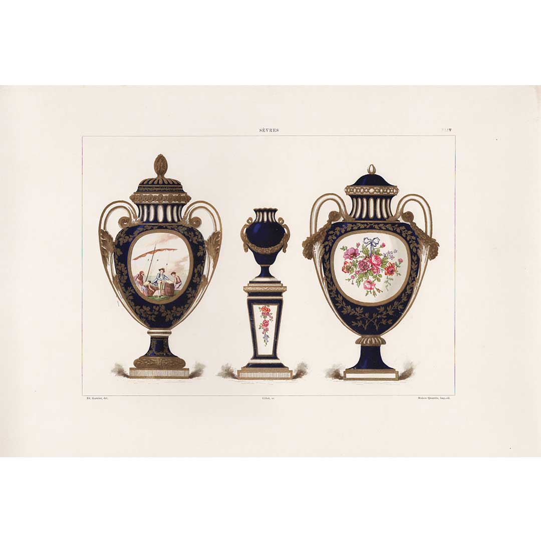 Sèvres soft porcelain "Vase" plate No. 44